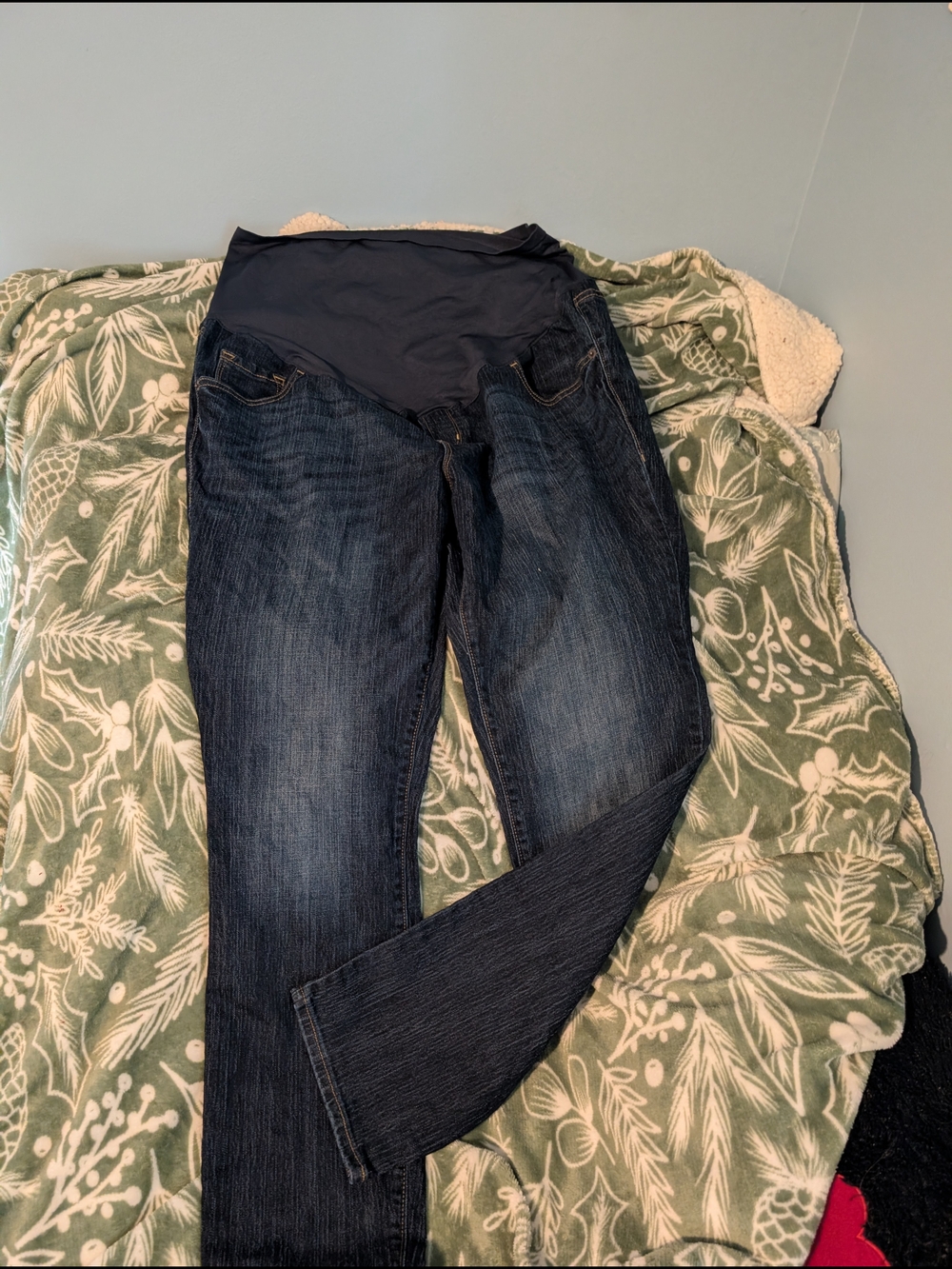 Maternity Dark Blue Stretch Jeans - Comfortable Support